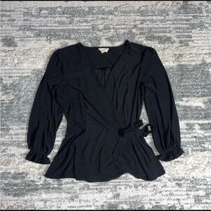 Women’s Meraki Black Blouse with Tie - Size Small
